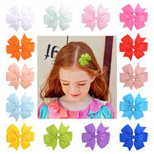 20PCS/Lot Boutique Solid Hair Bows Samll Grosgrain Ribbon Bows With Clips For Girls Children Hairpins Kids Hair Accessories 2024 - buy cheap