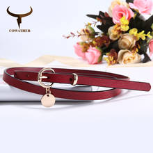COWATHER fashion design women belt top quality cow leather belt for women new arrival jeans cowhide female strap free shipping 2024 - buy cheap