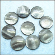 30pcs grey shell beads cabochons no hole round shape size 20mm loose shell beads mother of pearl freshwater mosaic items for diy 2024 - buy cheap