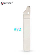 Keyyou-lâmina de chave remota para citroen triomphe, lâmina em branco de metal sem cortes, tipo #72, original sem. 72 lâminas 2024 - compre barato