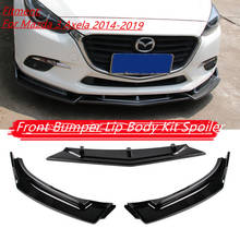 3pcs/set Car Front Bumper Splitter Lip Spoiler Diffuser Guard Protector Cover For Mazda 3 Axela 2014-2019 2024 - buy cheap