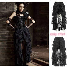 Plus Size S~5XL Women Sexy Gothic Banquet Birds Tail Lace Skirts Party Costume Without Tops 2024 - buy cheap