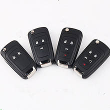 Автомобильный пульт дистанционного управления DAKATU с 2/3/4/5 кнопками для Chevrolet Cruze 2011 2012 Sail Camaro Impala, Складной флип-брелок для ключей с лезвием HU100 2024 - купить недорого
