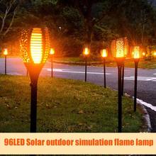 Lámpara de llama Solar para exteriores, 33 LED, Control de luz enchufable IP65, impermeable, valla de plástico, patio, césped, antorcha de iluminación 2024 - compra barato