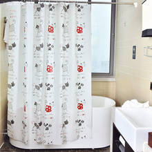 De moda patrón de gato baño ducha cortina puerta cortinas de PEVA ambiental moho impermeable bañera espesor Cortina de ducha 2024 - compra barato