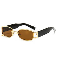 2021 модные маленькие прямоугольные солнцезащитные очки для женщин винтажные брендовые дизайнерские Квадратные Солнцезащитные очки с защитой UV400 2024 - купить недорого