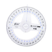 Plastic 360 Degree Protractor Ruler Angle Finder Swing Arm School Office 2024 - buy cheap