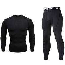 Men's Gym Clothing Jogging suit Compression MMA rashgard Male Long johns Winter Thermal underwear Sports suit Brand Clothing 4XL 2024 - buy cheap