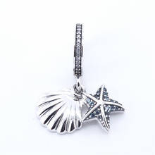 Hot Summer Starfish & Sea Shell Pendant Silver 925 Original Charms for Women Bracelets DIY Paved Stone Charms For Jewelry Making 2024 - buy cheap