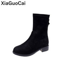 Women Autumn Winter Shoes Ankle Boots Flock Short Chelsea Boots With Zipper Lightweight Sexy Sweet Ladies Footwear Hot Sale 2024 - buy cheap