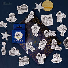 45 pçs/caixa astronauta interplanetário do vintage decoração papel adesivo pacote diy diário decoração adesivo álbum scrapbooking 2024 - compre barato