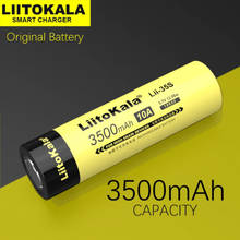 6 uds. LiitoKala-batería de litio para dispositivos de alto drenaje, pila de ion de litio de 18650 mAh, 3,7 V, Lii-35S 3500 2024 - compra barato