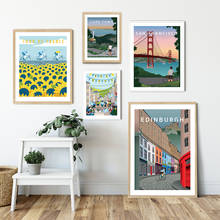 Giro ditalia italia decoração de casa vista dos desenhos animados natureza pintura da arte da parede quadros impressão modular arte cartaz para sala estar 2024 - compre barato