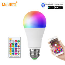 Smart E27 LED Lamp RGB RGBW Bluetooth 4.0 APP Control Smart Light Bulb 5W 10W 15W IR Remote Control LED bulb for Home Lighting 2024 - buy cheap