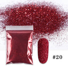 RIKONKA 10G/Bag Dark Red Shiny Nail Powder Press on Nails Glitter Shimmer Color Pigment Dust for UV Manicure Polish DIY Design 2024 - buy cheap