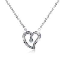 Coração do amor colar pingente 100% 925 prata esterlina jóias frete grátis 2024 - compre barato