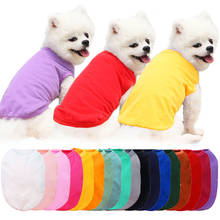 Pet Dog Clothes Spring Summer XS-5XL Small Medium-sized French Bulldog Breathable Pure Cotton Elastic Solid Color Vest Wholesale 2024 - buy cheap