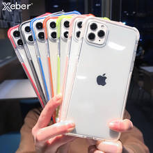 Полноразмерный Прозрачный чехол для iPhone 11, 12 Pro, X, XS, XR, XS Max, 7, 8, 6S, 6 Plus, двухслойный противоударный прозрачный мягкий чехол-накладка для телефона 2024 - купить недорого