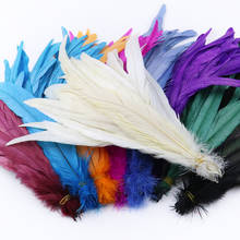 100Pcs 10-16inch Natural Rooster Tail Feathers Chicken feather for Clothing Wedding Party Decoration feather Wholesale 2024 - buy cheap