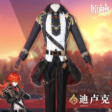 Genshin Impact Diluc Cosplay Costume Suit Uniform Halloween Carnival Party Cosplay Costume 2024 - buy cheap