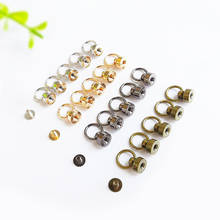 5/10Sets Metal Brass Pull Ring Knob Screw Rivets DIY Crafts Leather Bags Decor Monk Head Spikes Hardware Decor Nail Buckle 2024 - buy cheap