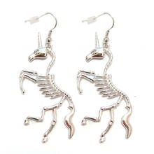 Korean Trendy  Exaggeration Punk Drop Earring Fashion Jewelry Original Skeleton Horse Dangle Earrings for Women 2024 - buy cheap