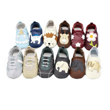 Zapatos de piel auténtica para bebé, mocasines suaves con dibujos de animales, de marca 2024 - compra barato