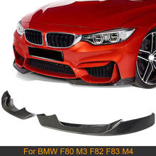 Автомобильный передний бампер из углеродного волокна для BMW F80 F82 M3 F83 M4 Sedan Coupe Convertible 2014-2019 2024 - купить недорого