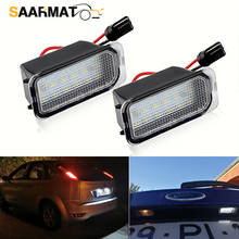 2 led para luz de placa de identificação para carro, luz de placa de carro para ford focus, mk ii fiesta, mk vii, mondeo, mk iv kuga drive, 2008-2019 2024 - compre barato