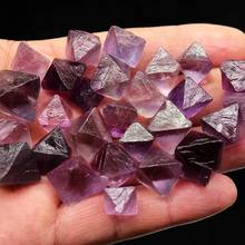 MOKAGY Natural Purple Fluorite Quartz Octahedral Crystals Ornament 100g 2024 - buy cheap