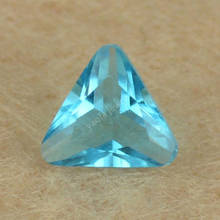 Wholesale 4x4~8x8mm 5A Sea Blue Color Triangle Shape Chamfered Coner Cut Glass Gems Beads Loose Glass Stone For Jewelry 2024 - buy cheap