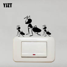 YJZT Cartoon Animal Walking Ants Vinyl Decal Wall Switch Sticker Children Room Decor S19-0289 2024 - buy cheap