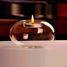 Стекло круглый подвесной лампы в форме свечи светильник подсвечник вечерние домашний декор Romanti 2024 - купить недорого