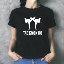 Футболка Taekwnodo TKD Karate, Классическая футболка в Корейском стиле с буквами, женские топы, модные женские футболки Taekwon Do Tae для боевых искусств 2024 - купить недорого