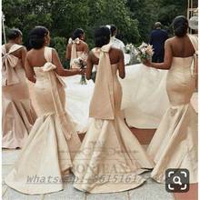 Mermaid Bridesmaid Dresses Champange 2021 Black Girls Sweetheart Bridesmaid Dress Floor Length South African Wedding Party Dress 2024 - buy cheap