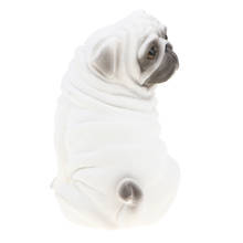 4,2 "фигурка модели собаки белого мопса, детская фигурка животного, коллекция игрушек 2024 - купить недорого