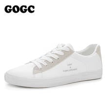 GOGC-zapatillas de deporte blancas vulcanizadas para mujer, zapatos planos de cuero, informales, para primavera y verano, G784, 2021 2024 - compra barato