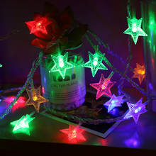 Led estrela luz string ue plug/bateria alimentado estrelas luz cintilação guirlandas para decoração de casamento do feriado luzes de natal 2024 - compre barato