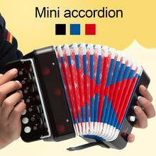 Mini teclado de acordeón para niños, instrumento Musical de 7 teclas y 3 botones, juguete educativo, regalo 2024 - compra barato