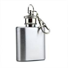 Mini botella de vino de acero inoxidable de bolsillo de 1oz, whisky, licor, Hip Flask, tapa de rosca, llavero, jarra de vino 2024 - compra barato