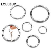 Louleur 20 pcs/lot stainless steel Key Chain Key Ring Round line key ring Keyrings Keychain Jewelry Making Wholesale 2024 - buy cheap