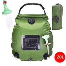 Bolsas de agua de 20L para acampar al aire libre, bolsa de ducha Solar para senderismo, calefacción, ducha de Camping, escalada, bolsa de hidratación FA11 2024 - compra barato