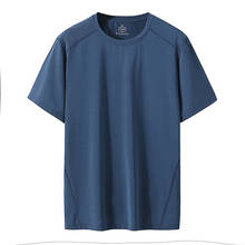 Быстросохнущая Спортивная Мужская футболка 2022 с короткими рукавами, летняя повседневная сетчатая хлопковая Футболка больших размеров 6XL 7XL 8XL, футболка для спортзала, одежда 2024 - купить недорого