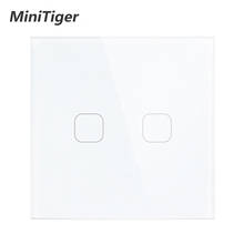 Minitiger EU/UK WIFI Smart Touch Switch APP Wireless Remote Light Wall Switch Crystal Glass Panel Works With Alexa / Google Home 2024 - buy cheap