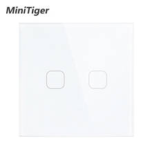 Minitiger ue/reino unido wi fi interruptor de toque inteligente app remoto sem fio luz parede painel vidro cristal funciona com alexa/google casa