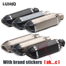 Motorcycle exhaust pipe escape moto muffler motocross db killer For kawasaki z800  kx zx9r ninja 400 zzr 400 vn 900 2024 - buy cheap