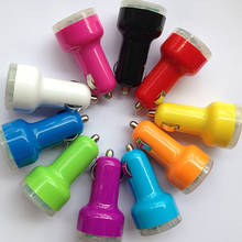 Wholesale 100Pcs/lot Hot Portable Candy Color 12-24V 2Port USB Car Power Charger for IPhone 4/5/5S/6/6S/7 Samsung HTC IPod IPad 2024 - buy cheap