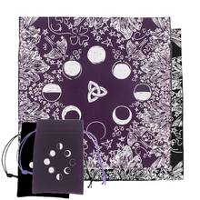 Velvet Tarot Tablecloth with Bag Witch Divination Moon Phases Lover  Luna Moth Altar Cloth Board Game Card Pad 2024 - buy cheap