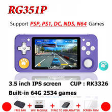 RG351P RG350P Handheld Game Player 64GB Emuelec System PS1 64Bit Game IPS RG351 Pocket Portable Retro Game Console children Gift 2024 - buy cheap