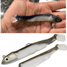 Bionic Bait Jig Head Fishing Lure Soft Black Minnow Fake Bait Minnow Eel Jigging Souple Silicone Lure Pike Seabass Lure Bass 2024 - купить недорого